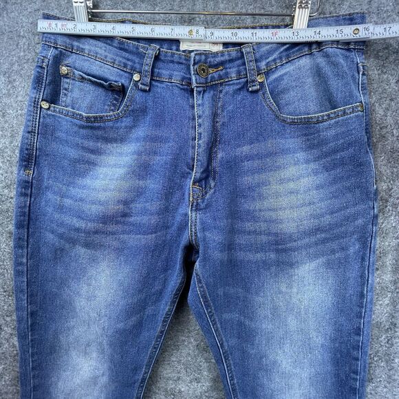 Smith & Mills Denim Jeans Mens 34 Blue Slim Straight Stretch Classic - Picture 5 of 9